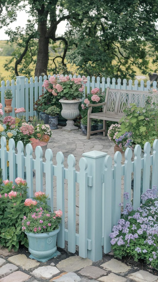Deep Blue Landscape Fence Transform