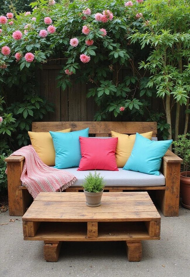 Salvaged Nature-Inspired Timber Pallet Sofa