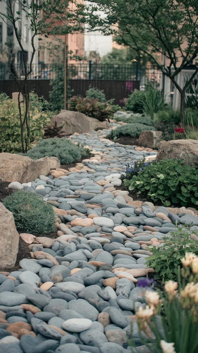 Smooth Pebbles River Landscape
