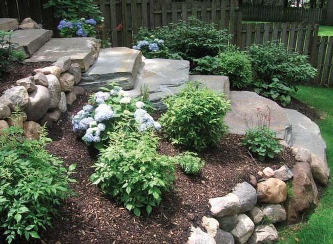 Stone Steps Meet Contained Garden Beds