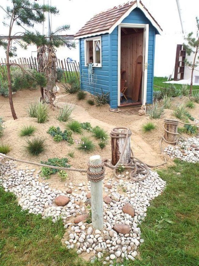 Blue Cabin Garden Retreat Oasis