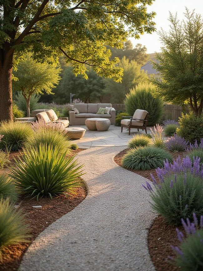 Stone And Succulent Low-Maintenance Yard