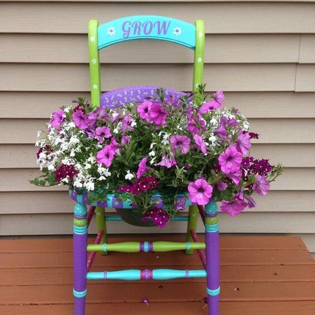 Flowers Spilling From Forgotten Chairs