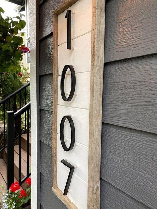 Modern Numbers Wooden Frame