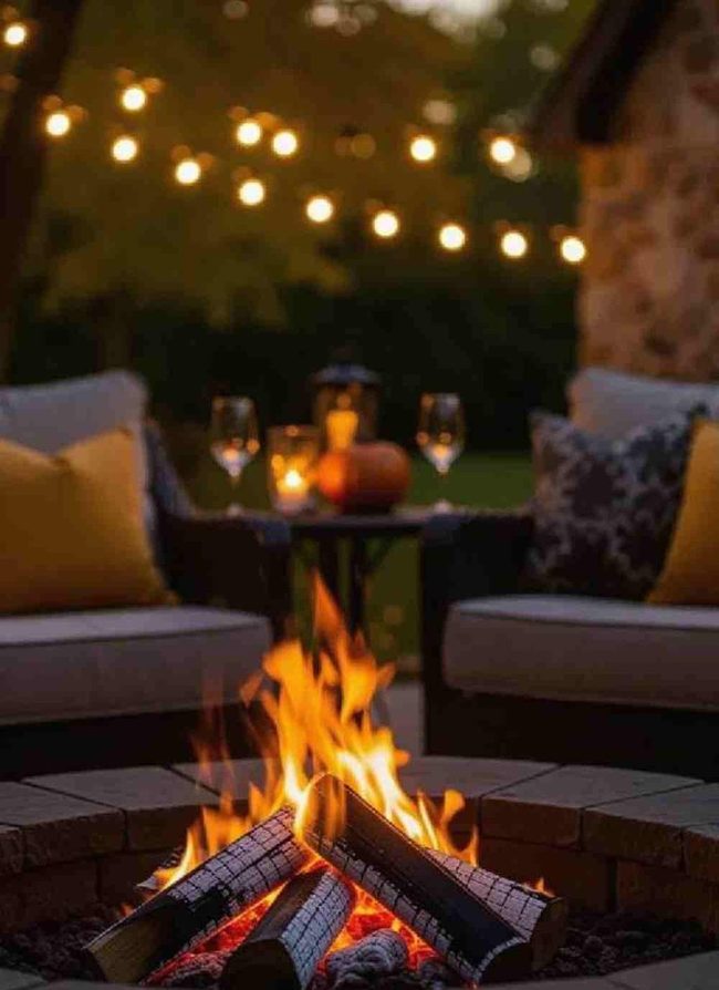Firepit Autumn Gathering Space