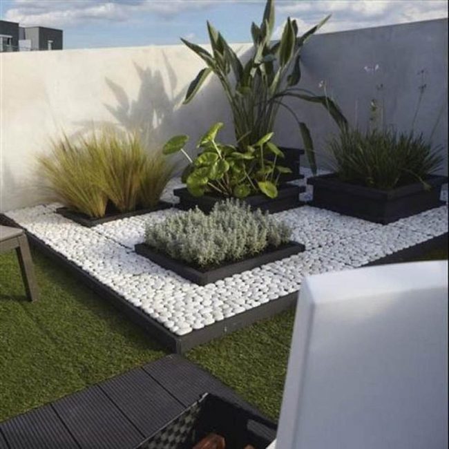 White Pebbles Guide Garden Paths