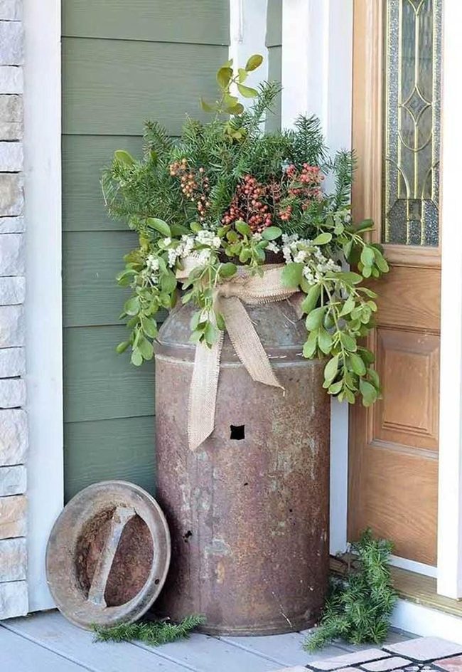 Vintage Milk Cans Into Garden Planters
