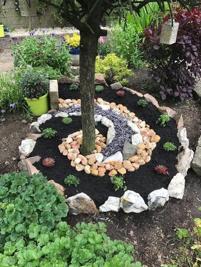 Stone Spiral Garden Path