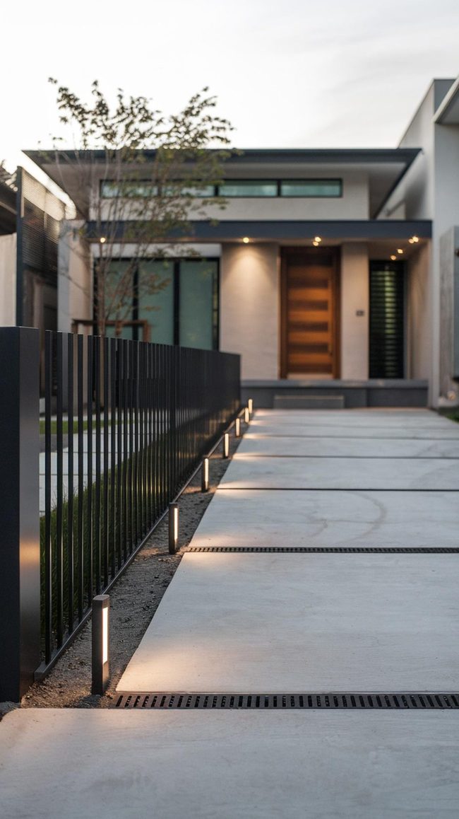 Black Steel Bars Contemporary Boundaries