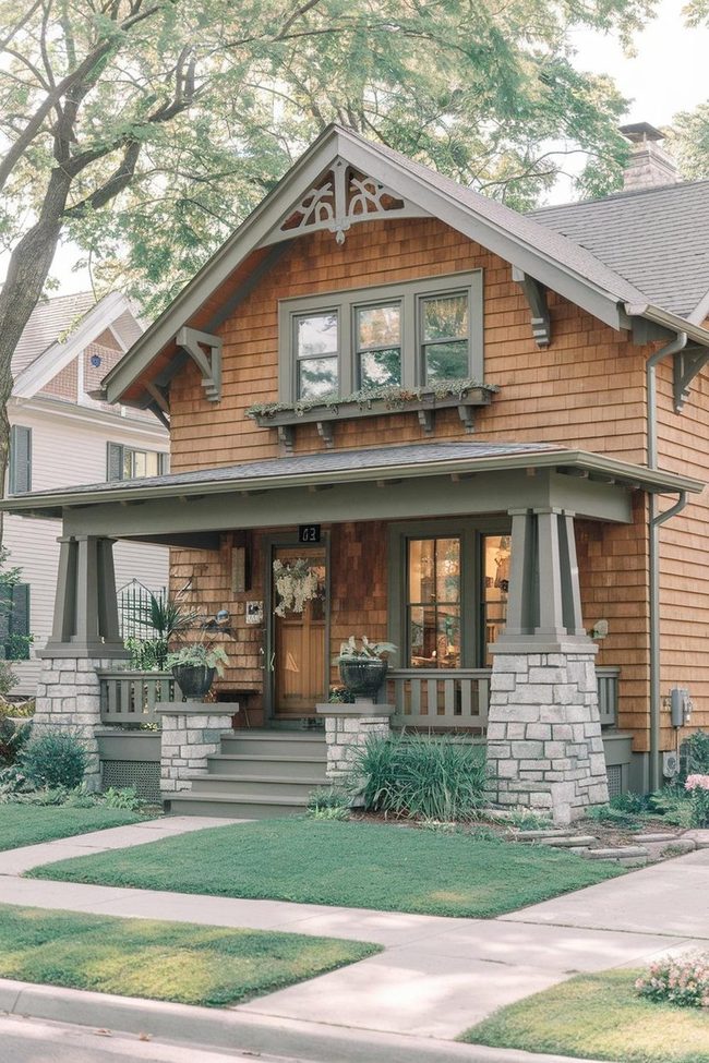 Warm Wood Shingles Home