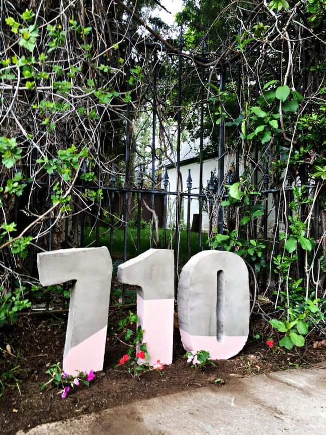 Giant Concrete Address Markers