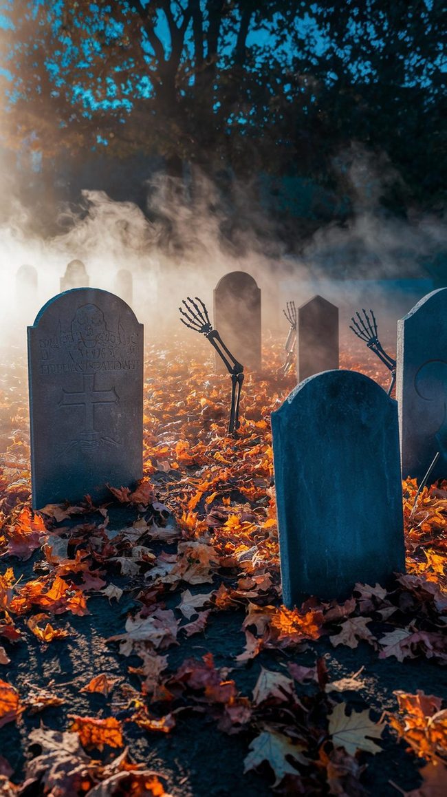 Statement Wooden Tombstones For A Graveyard Display