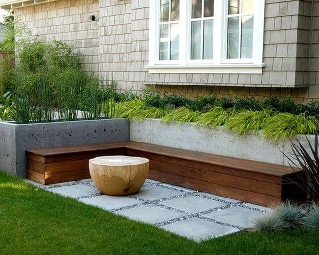 Natural Wood Meets Raw Concrete