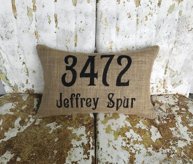 Personalized House Number Pillow