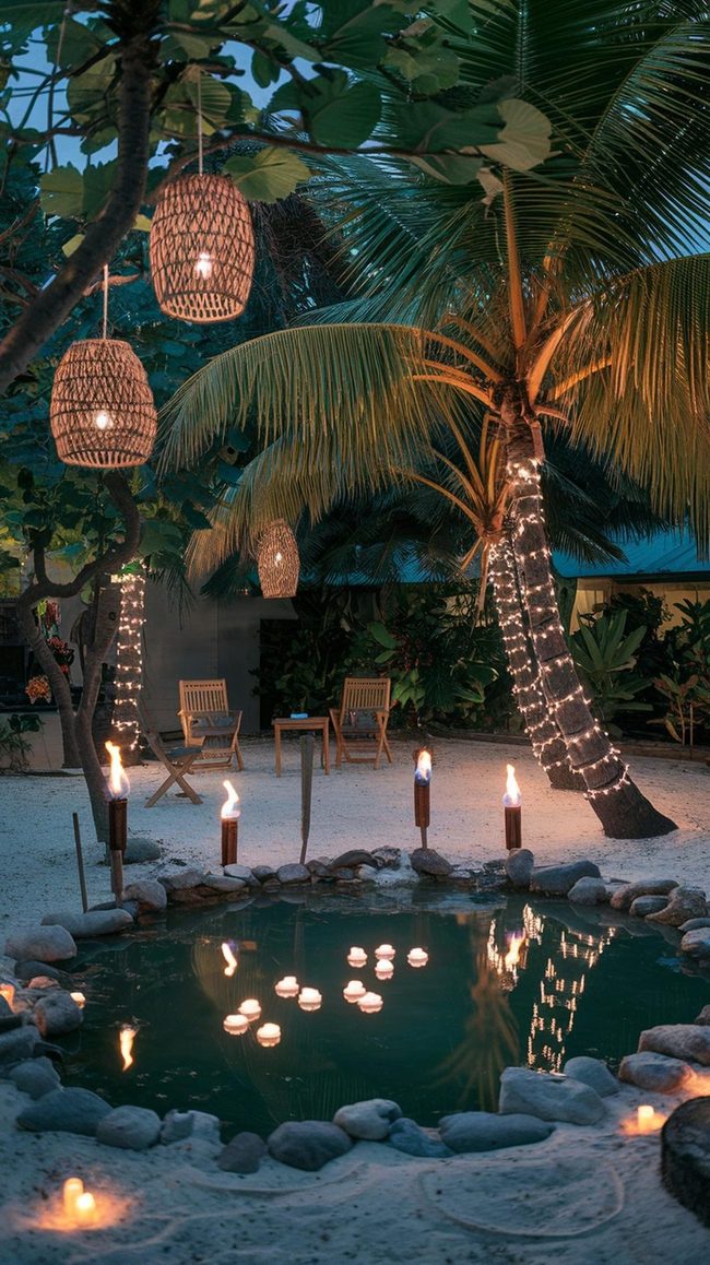 Floating Candles Glow Tropical Nights