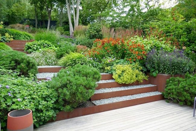Colorful Slope Garden Full Bloom