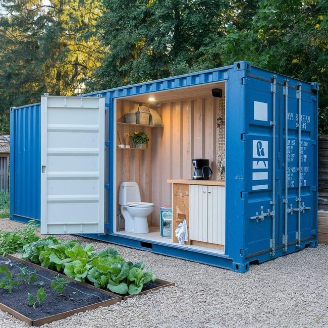 Colorful Backyard Playhouse For Kids