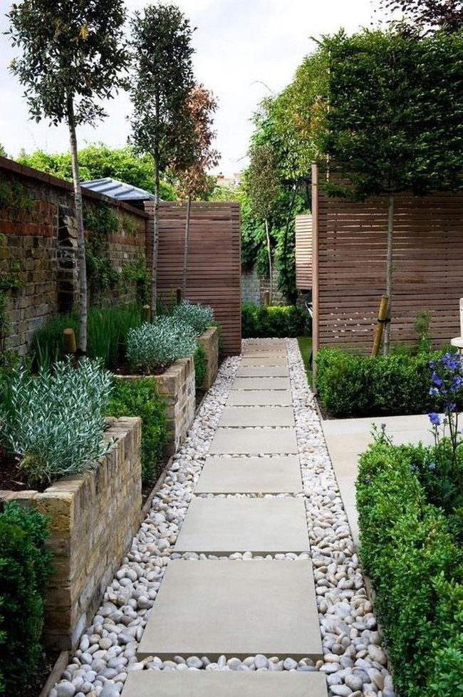 White Stone Geometric Garden Paths