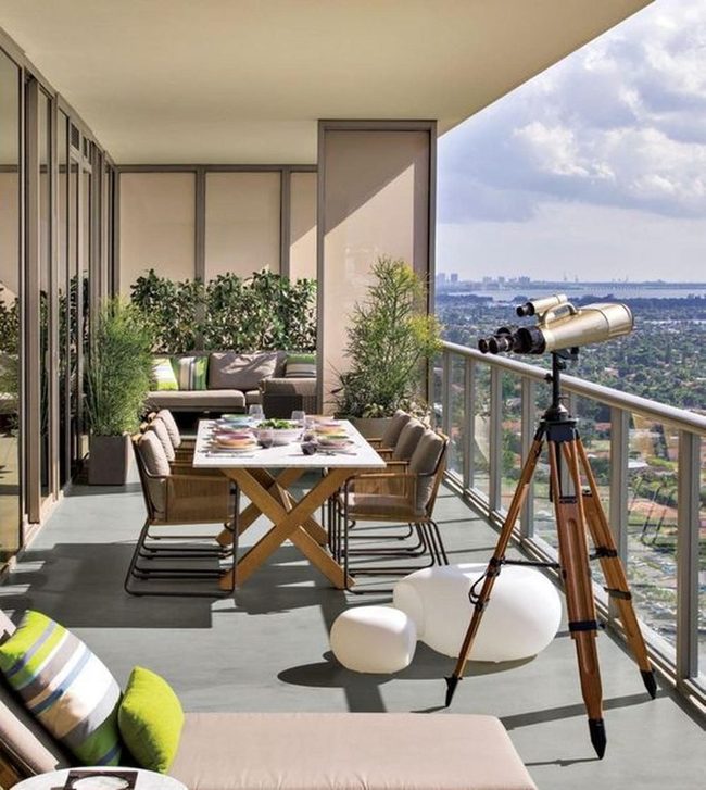 Wooden Dining With Infinite City Views