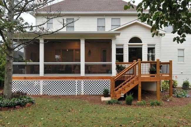 Matching Lattice Transforms Porch Foundation