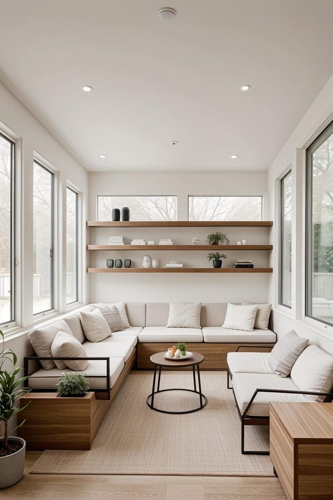 Open Shelves Keep Porches Breathable