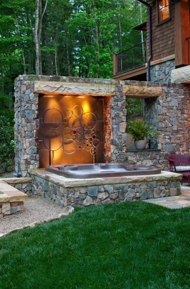 Stone Framed Art Poolside