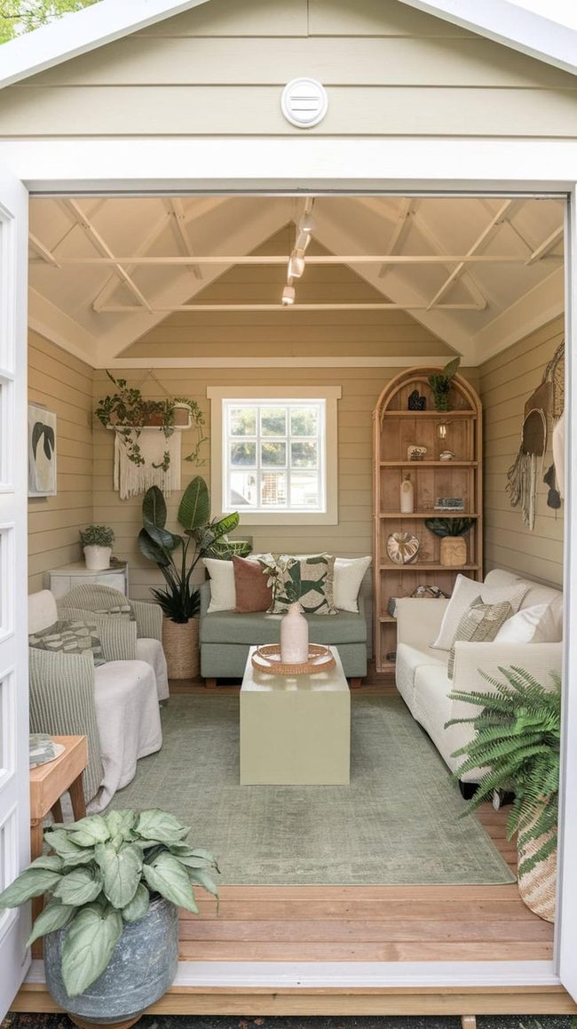 Cottage Shed With Wooden Charm