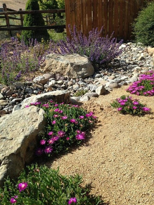 Stone And Lavender Garden Layers