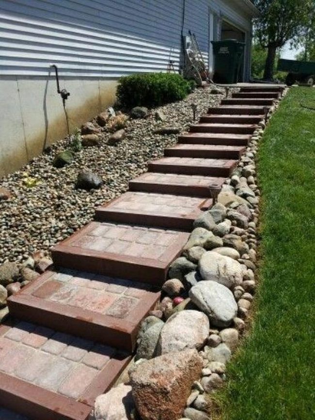 Sunlit Stone Pathway To White House