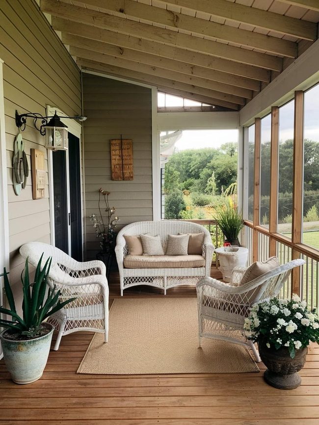 Velvet Jewel Tones Screened Porch