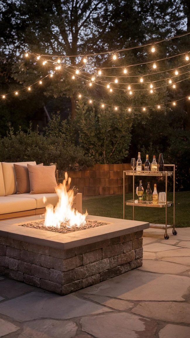 Backyard Firepit Gathering Centerpiece