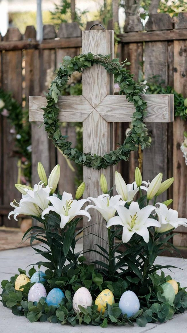 Floral Cross Easter Entrance