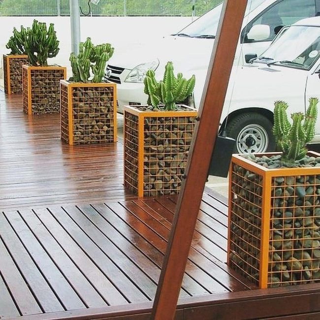 Stacked Gabion Raised Beds
