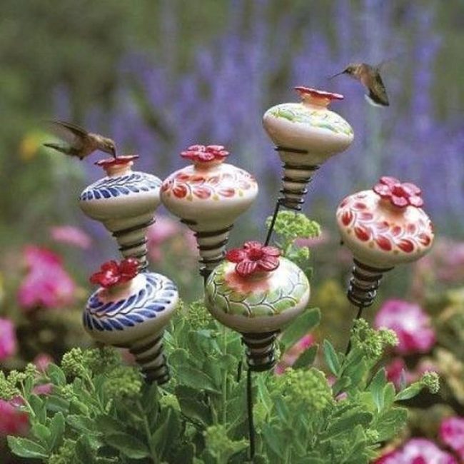 Handcrafted Swirling Garden Stakes