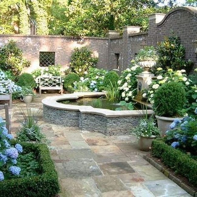 Curved Stone Paths Through Green