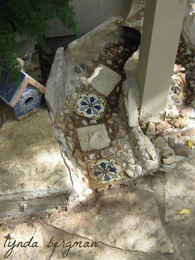Stone Pathway Through Green Garden