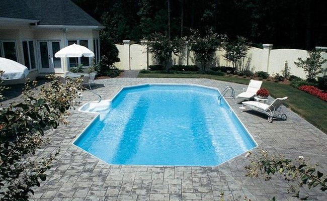 White And Blue-Green Pool Serenity