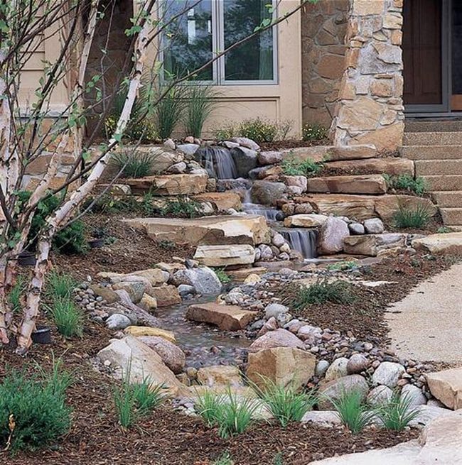 Cascading Rocks And Flowing Water
