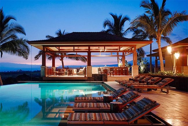 Coastal Blue Poolside Retreat