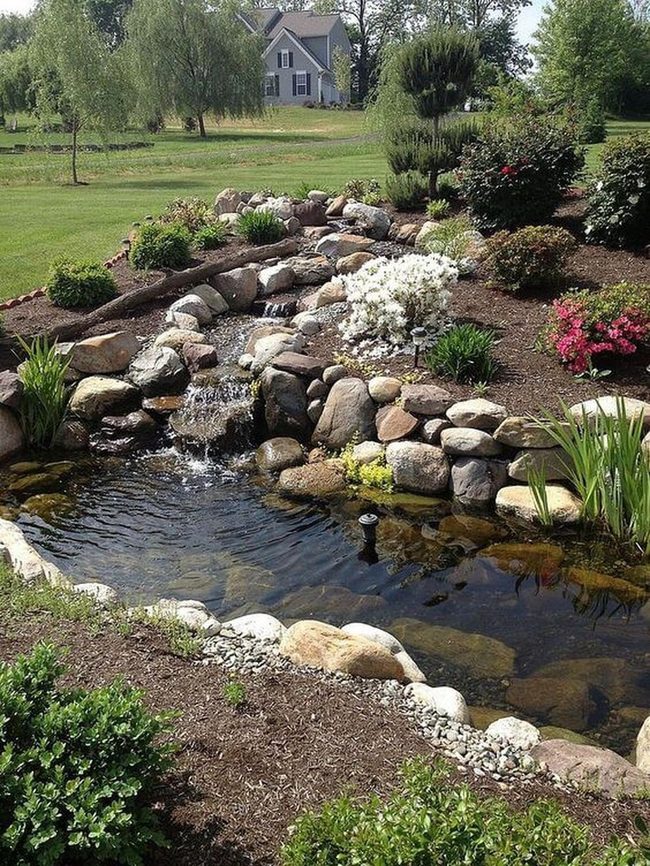 Flowing Water Garden With Stones
