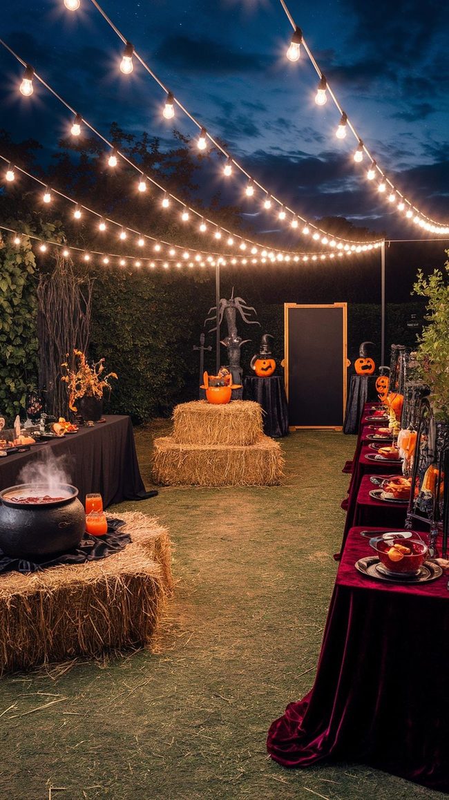 Black Velvet Halloween Yard Party