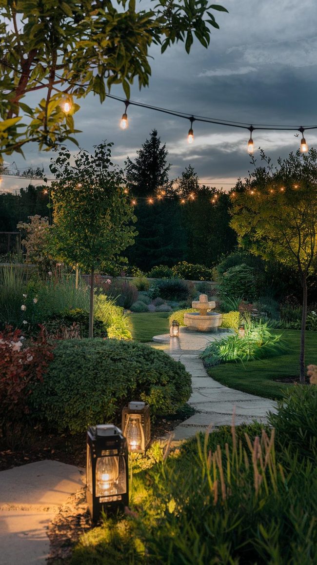String Fixtures Through Terrace Trees