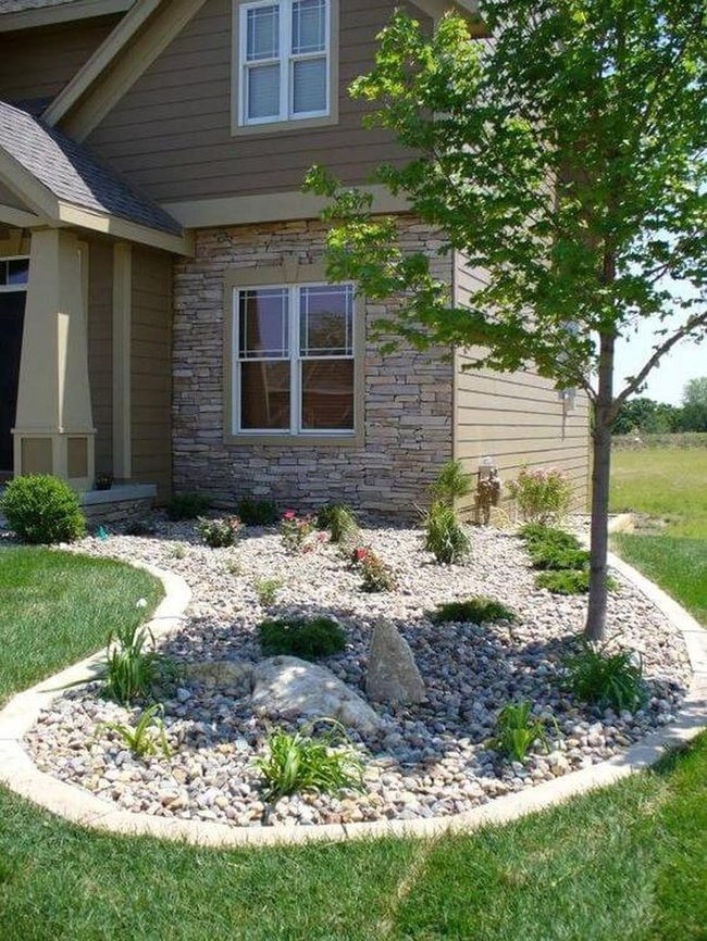 Gravel Path Through Flourishing Garden