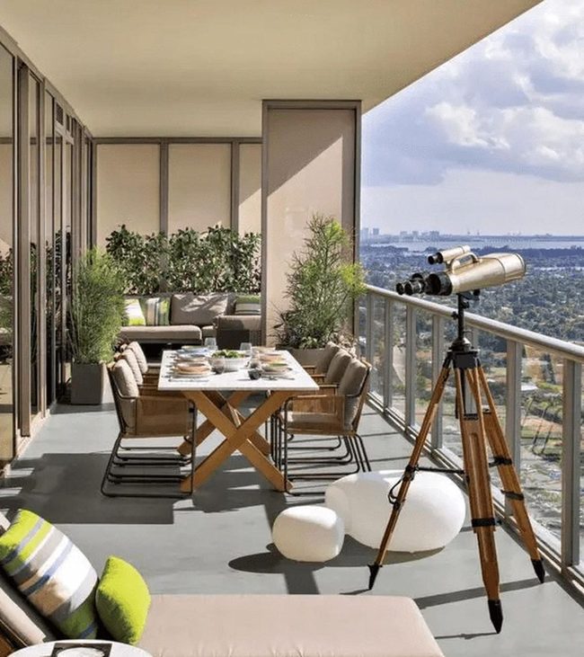 Skyline Views With Striped Cushions