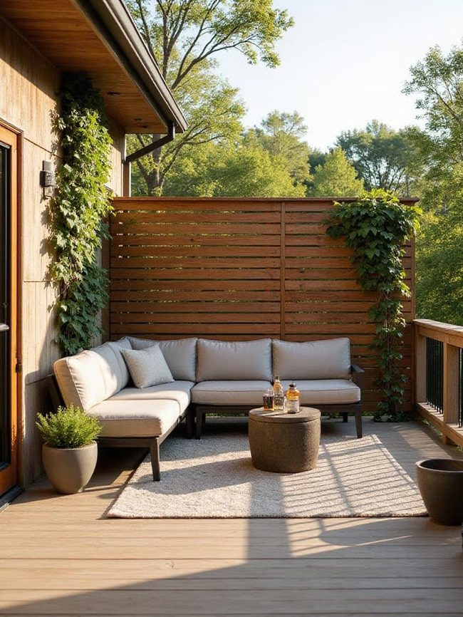 Wooden Screens Growing Vertical Plants