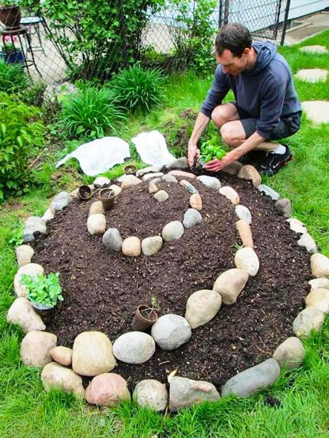 Stacked Spiral Herb Tower