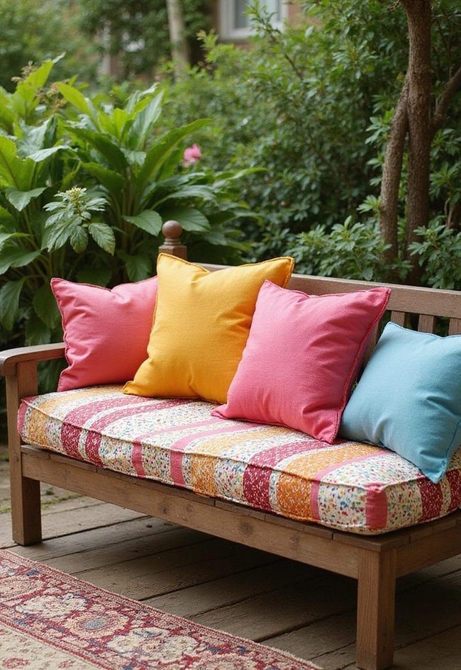 Colorful Organic Cotton Patio Cushions