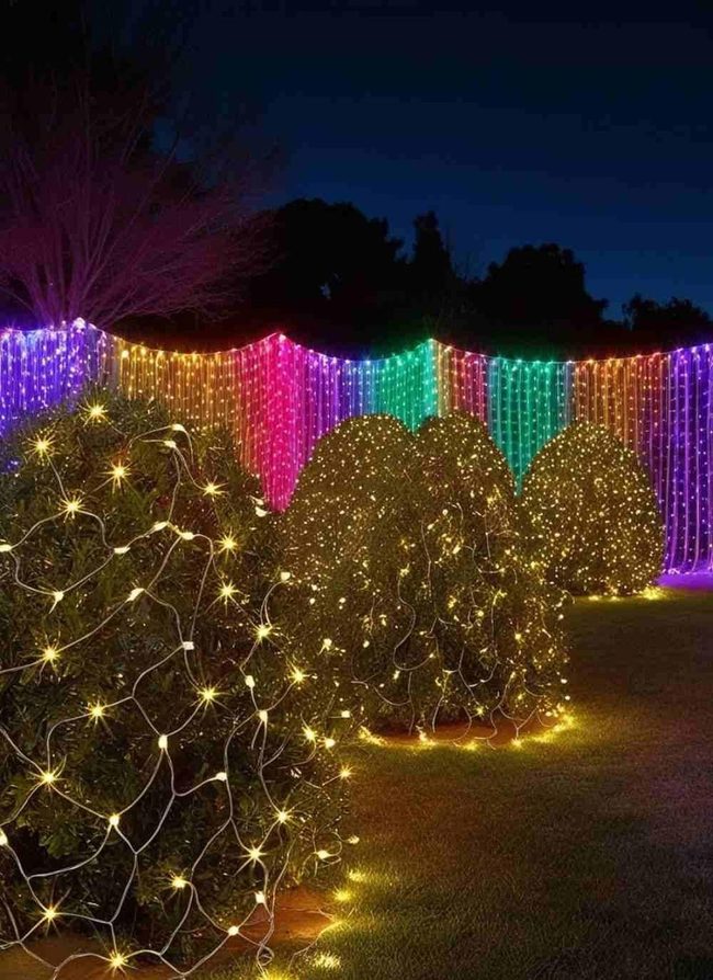 Shimmering Net Fixtures For Bushes