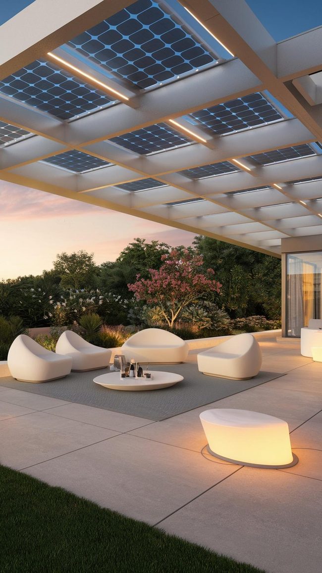 Solar Motorized Patio Shades