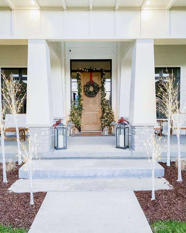Glowing Lights Frame Festive Entrance